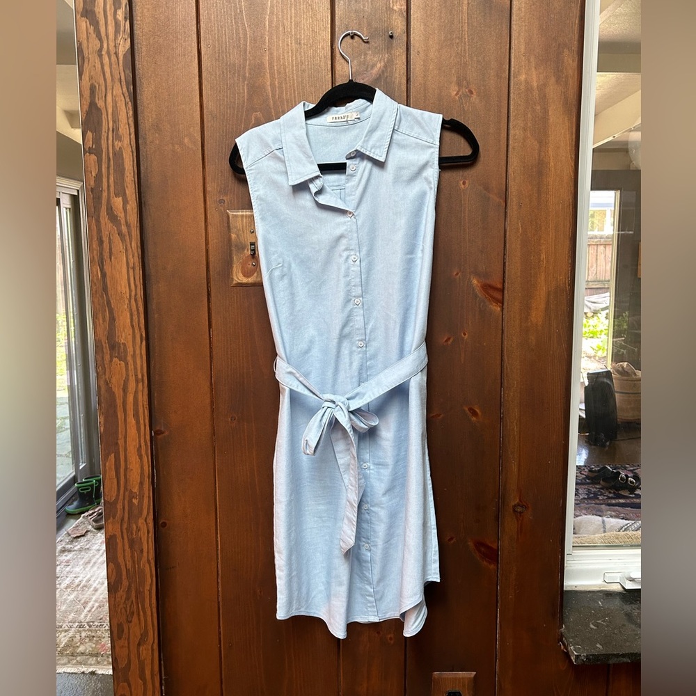 Farrow Collared Dress in Oxford Blue